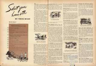 Better Homes & Gardens August 1944 Magazine Article: Select your home site