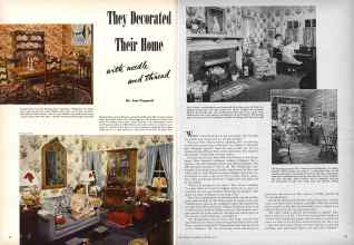 Better Homes & Gardens August 1944 Magazine Article: They Decorated Their Home with needle and thread