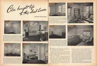 Better Homes & Gardens August 1944 Magazine Article: Color brought lift to this drab house