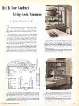 Better Homes & Gardens September 1944 Magazine Article: This Is Your Gardened Living-Room Tomorrow