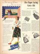 Better Homes & Gardens September 1944 Magazine Article: Five Paper Saving Carry-Alls