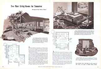 Better Homes & Gardens September 1944 Magazine Article: Two More Living-Rooms for Tomorrow