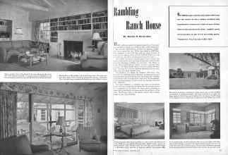 Better Homes & Gardens September 1944 Magazine Article: Rambling Ranch House