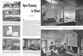 Better Homes & Gardens September 1944 Magazine Article: Open Planning in Illinois