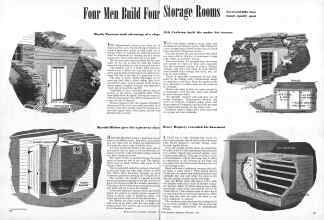 Better Homes & Gardens September 1944 Magazine Article: Four Men Build Four Storage Rooms