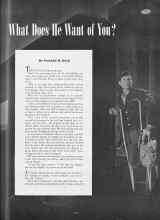 Better Homes & Gardens October 1944 Magazine Article: What Does He Want of You?