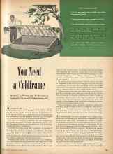 Better Homes & Gardens October 1944 Magazine Article: You Need a Coldframe