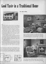 Better Homes & Gardens October 1944 Magazine Article: Good Taste in a Traditional Home