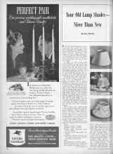 Better Homes & Gardens October 1944 Magazine Article: Your Old Lamp Shades--Nicer Than New