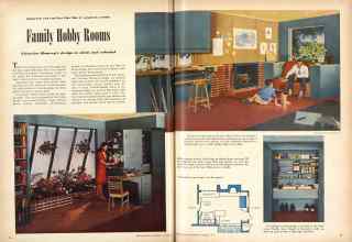 Better Homes & Gardens October 1944 Magazine Article: Family Hobby Rooms