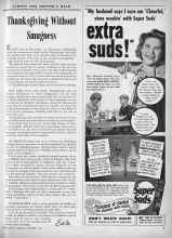 Better Homes & Gardens November 1944 Magazine Article: Thanksgiving Without Smugness