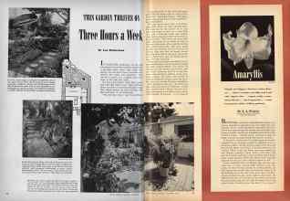 Better Homes & Gardens November 1944 Magazine Article: THIS GARDEN THRIVES ON Three Hours a Week
