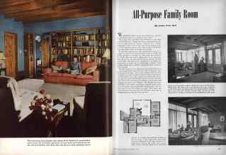 Better Homes & Gardens November 1944 Magazine Article: All-Purpose Family Room