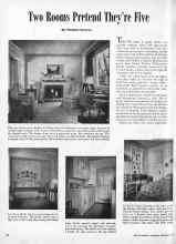 Better Homes & Gardens December 1944 Magazine Article: Two Rooms Pretend They're Five