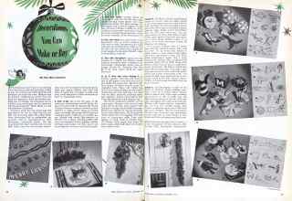 Better Homes & Gardens December 1944 Magazine Article: Decorations You Can Make or Buy