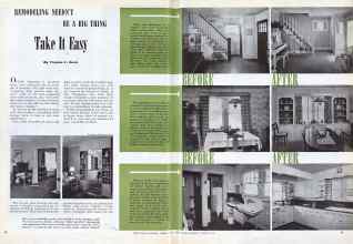 Better Homes & Gardens January 1945 Magazine Article: REMODELING NEEDN'T BE A BIG THING Take It Easy