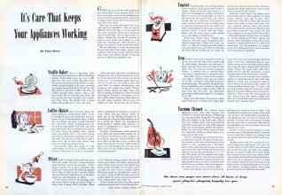 Better Homes & Gardens January 1945 Magazine Article: It's Care That Keeps Your Appliances Working