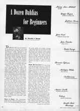 Better Homes & Gardens February 1945 Magazine Article: A Dozen Dahlias for Beginners