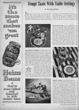Better Homes & Gardens February 1945 Magazine Article: Tempt Taste With Table Settings