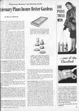 Better Homes & Gardens February 1945 Magazine Article: February Plans Insure Better Gardens