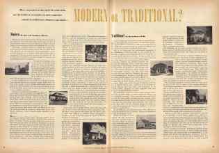 Better Homes & Gardens February 1945 Magazine Article: MODERN OR TRADITIONAL?