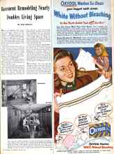 Better Homes & Gardens March 1945 Magazine Article: Basement Remodeling Nearly Doubles Living Space