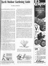 Better Homes & Gardens March 1945 Magazine Article: March Outdoor Gardening Guide