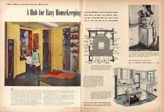 Better Homes & Gardens May 1945 Magazine Article: A Hub for Easy Housekeeping
