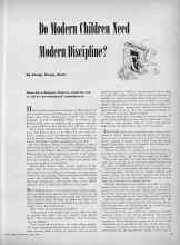 Better Homes & Gardens June 1945 Magazine Article: Do Modern Children Need Modern Discipline?