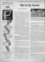 Better Homes & Gardens June 1945 Magazine Article: Hints for liny Travelers