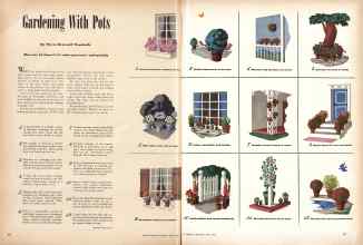 Better Homes & Gardens June 1945 Magazine Article: Gardening With Pots