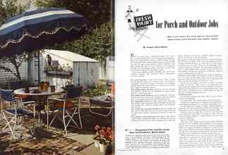 Better Homes & Gardens June 1945 Magazine Article: FRESH PAINT for Porch and Outdoor Jobs