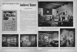 Better Homes & Gardens August 1945 Magazine Article: WE FURNISHED IN THE Southwest Manner