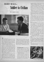 Better Homes & Gardens September 1945 Magazine Article: BART WALL--Soldier to Civilian