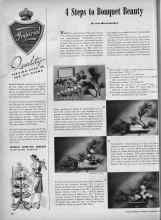 Better Homes & Gardens September 1945 Magazine Article: 4 Steps to Bouquet Beauty