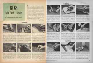 Better Homes & Gardens September 1945 Magazine Article: RUGS Take Care! Repair!