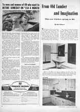 Better Homes & Gardens October 1945 Magazine Article: From Old Lumber and Imagination
