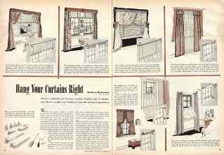 Better Homes & Gardens October 1945 Magazine Article: Hang Your Curtains Right
