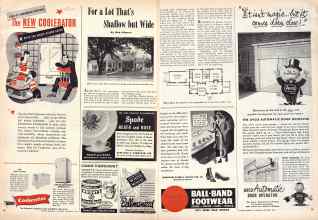 Better Homes & Gardens October 1945 Magazine Article: For a lot That's Shallow but Wide