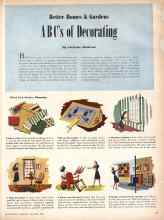 Better Homes & Gardens November 1945 Magazine Article: A B C's of Decorating
