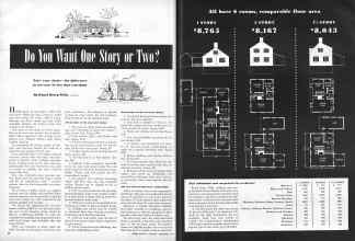 Better Homes & Gardens November 1945 Magazine Article: Do You Want One Story Or Two?