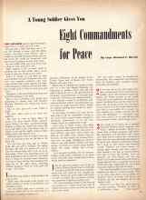Better Homes & Gardens December 1945 Magazine Article: Eight Commandments for Peace