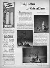 Better Homes & Gardens December 1945 Magazine Article: Things to Make WITH Sticks and Stones
