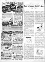 Better Homes & Gardens December 1945 Magazine Article: How to Cook a Rabbit's Goose