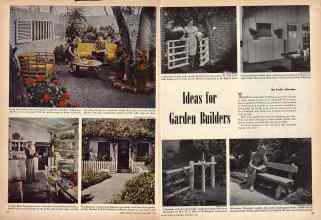 Better Homes & Gardens December 1945 Magazine Article: Ideas for Garden Builders
