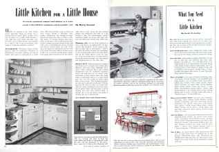 Better Homes & Gardens December 1945 Magazine Article: Little Kitchen FOR A Little House