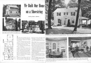 Better Homes & Gardens January 1946 Magazine Article: We Built Our Home on a Shoestring