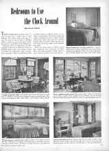 Better Homes & Gardens February 1946 Magazine Article: Bedrooms to Use the Clock Around