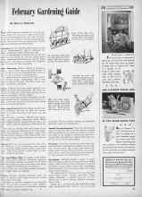 Better Homes & Gardens February 1946 Magazine Article: February Gardening Guide