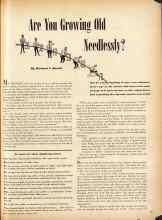 Better Homes & Gardens March 1946 Magazine Article: Are You Growing Old Needlessly?